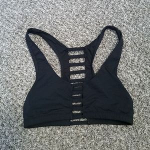 Victoria's Secret Pink Cut Out Black Bralette Size S/P